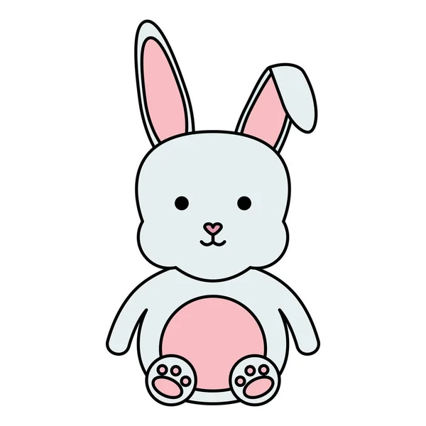 Cute rabbit character icon — Stock Vector