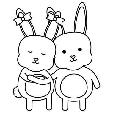 sevimli tavşanlar karakter simgesi