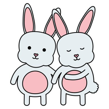 sevimli tavşanlar karakter simgesi