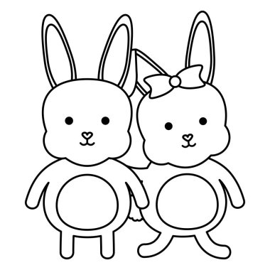 sevimli tavşanlar karakter simgesi