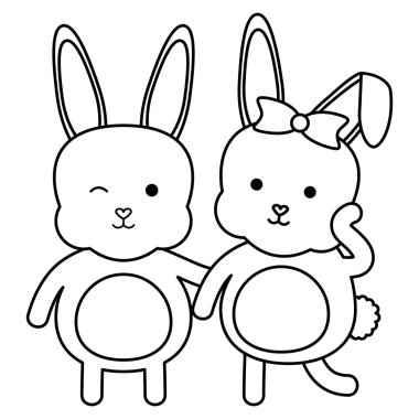 sevimli tavşanlar karakter simgesi