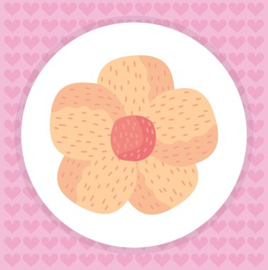 güzel çiçek dekoratif simgesi