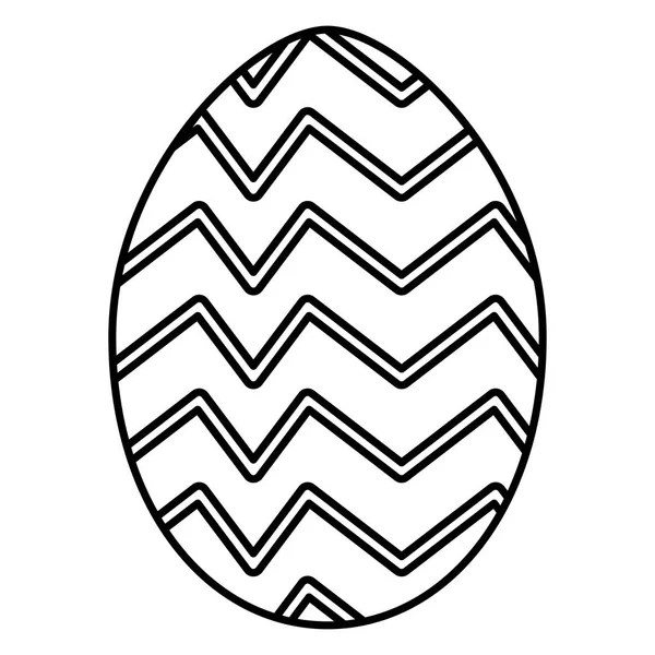 Vrolijk Pasen met geometrische figuren geschilderd ei — Stockvector
