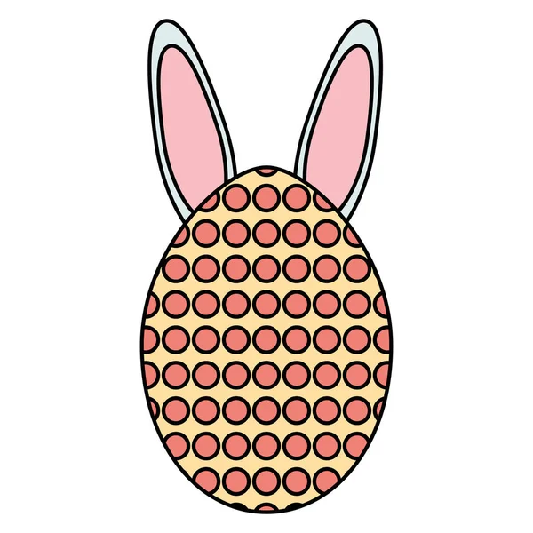 Tavşan kulağı Paskalya simgesi ile boyalı yumurta