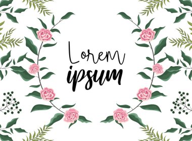 dalları bitkilerle tropikal gül yaprakları