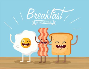 pastırma ve dilimlenmiş ekmek ile mutlu kızarmış yumurta