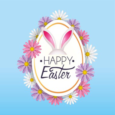 çiçekler ve tavşan kulakları diadem etiketle