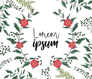 tropikal çiçek bitki dalları ile yaprakları