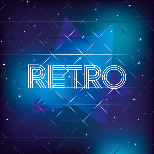 graphic retro 80s with neon style background