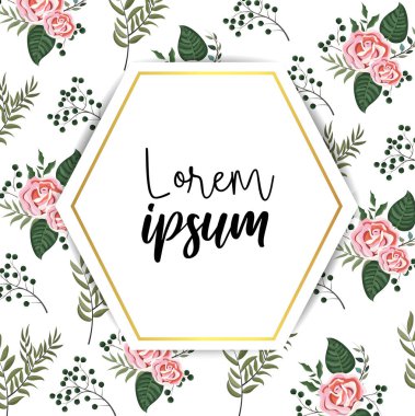 çiçekler ve dalları bitkiler yaprakları ile etiket