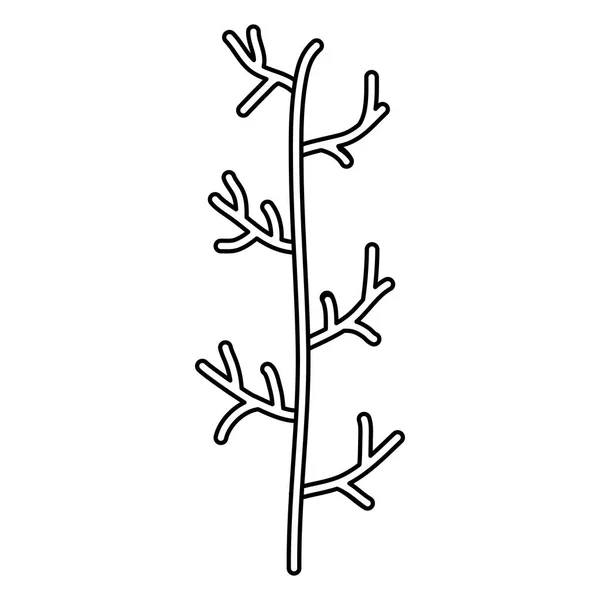 Branch dengan ikon leafs - Stok Vektor