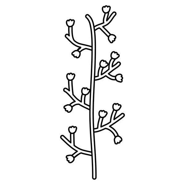 Гілка з значком листя — стоковий вектор