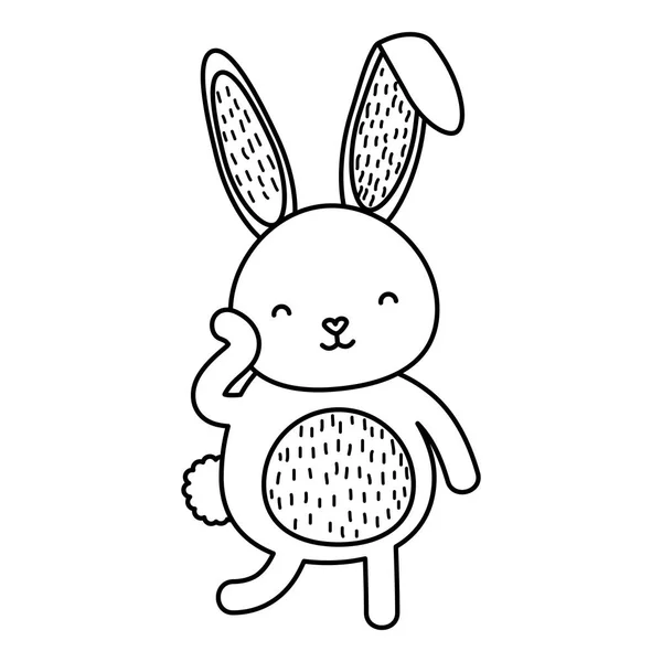 かわいいウサギ文字アイコン — ストックベクタ