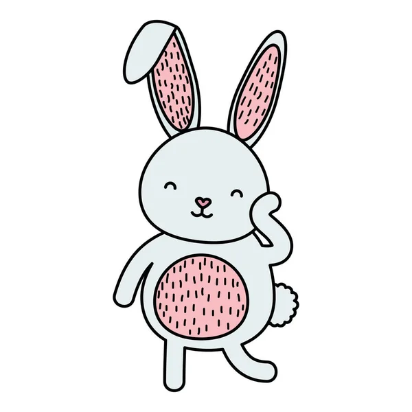 Icône de personnage de lapin mignon — Image vectorielle