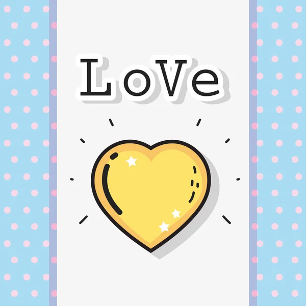Coração para feliz dia dos namorados símbolo do amor —  Vetores de Stock