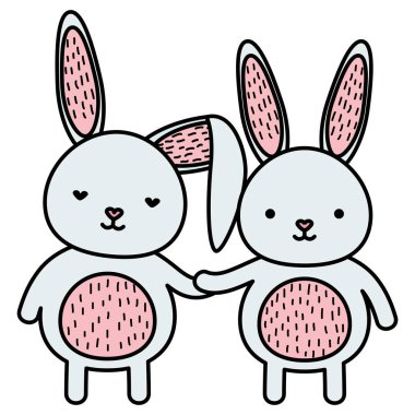 sevimli tavşanlar karakter simgesi