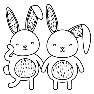 sevimli tavşanlar karakter simgesi