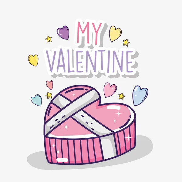 Chocolate con decoración de corazones al día de San Valentín — Vector de stock