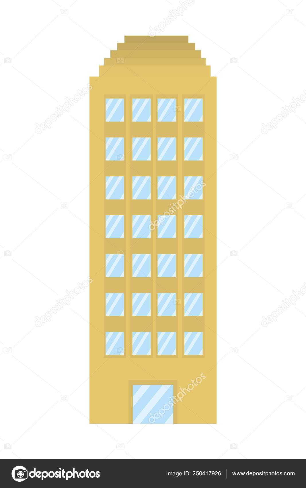 Urban building edifice isolated Stock Vector by ©stockgiu 250417926