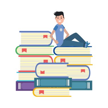 Eğitim adam çizgi film