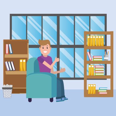 Genç adam çizgi filmi