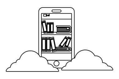 Online Eğitim smartphone çizgi film