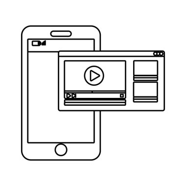 teknoloji smartphone çizgi film