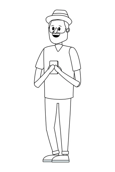 Jeune homme dessin animé — Image vectorielle