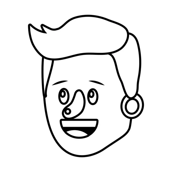 Hombre joven de dibujos animados — Vector de stock