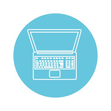 Teknoloji laptop çizgi film