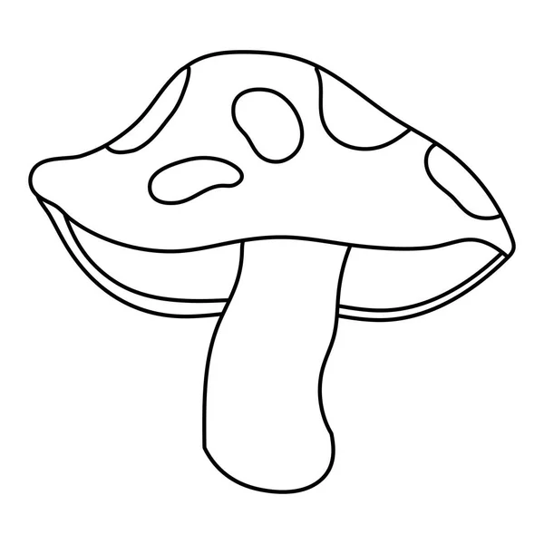 Desenho animado cogumelo cru —  Vetores de Stock