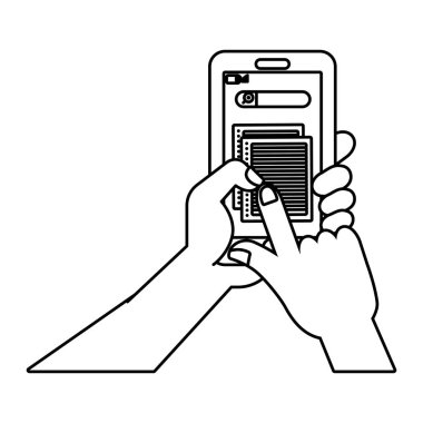 teknoloji smartphone çizgi film