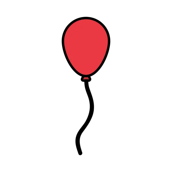 Barva balónku party dekorace objektový styl — Stockový vektor