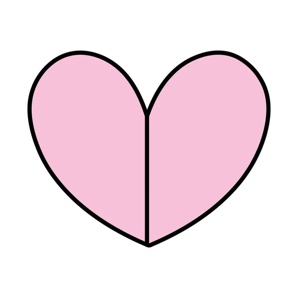 Piękno serca miłość symbol kolorystyki — Wektor stockowy