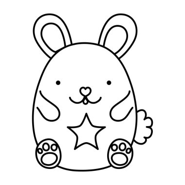 satır sevimli fare hayvan yıldız tasarımı ile