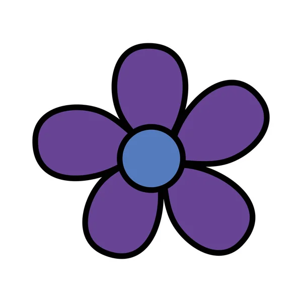 Цвет красивый цветок с лепестками — стоковый вектор