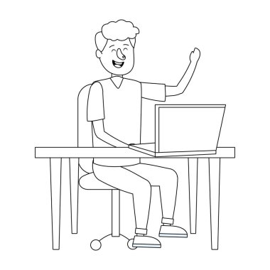 Genç adam çizgi filmi