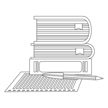 çalışma öğeleri çizgi film