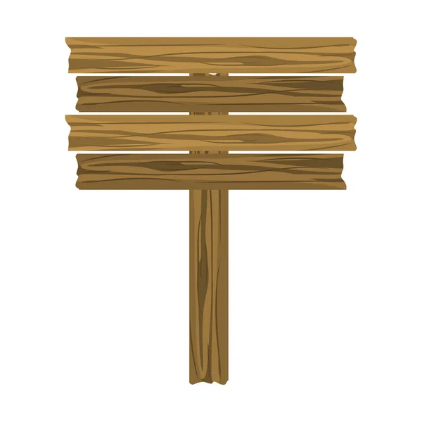 Panneau routier en bois — Image vectorielle