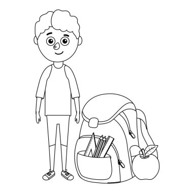 genç çocuk okul moduna