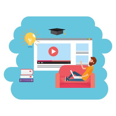 Online Eğitim çizgi film