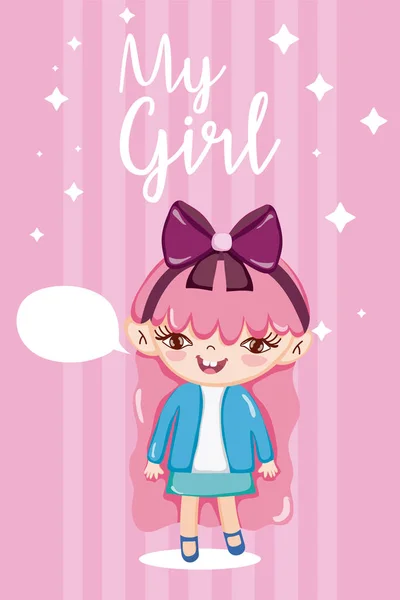 My girl cartoon — Stock Vector