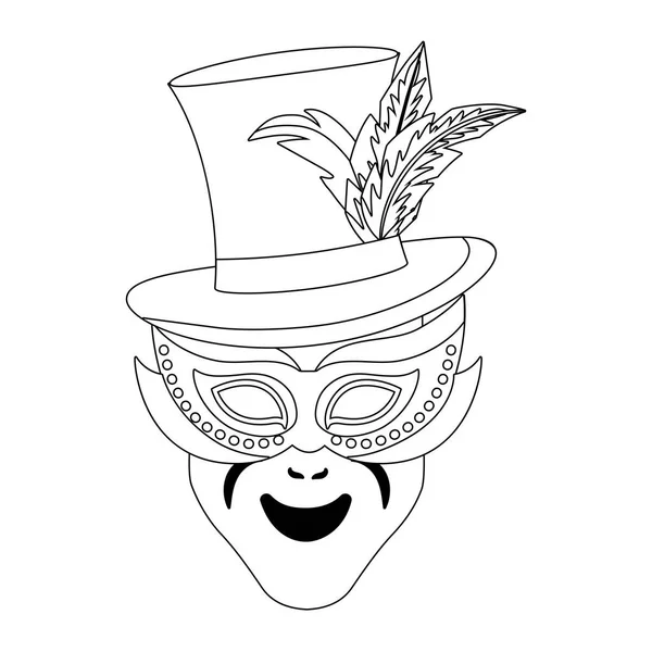 Καρναβάλι μάσκα κινουμένων σχεδίων — Διανυσματικό Αρχείο