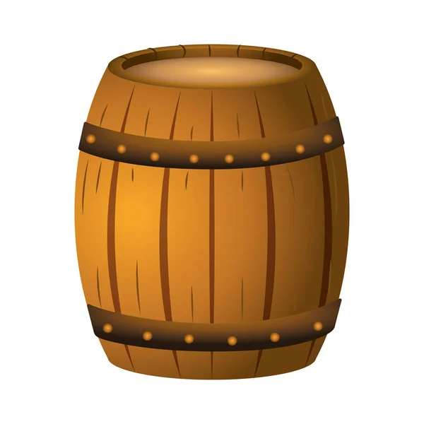 Beer barrel wooden — Stock Vector