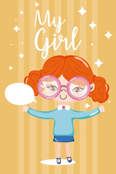 My girl cartoon — Stock Vector