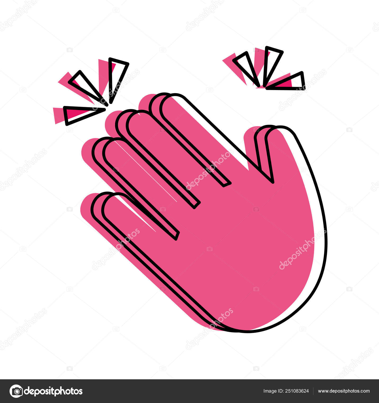 Moved Color Emoji Hand Waving Gesture Expression Vector Illustration Vector Image By C Stockgiu Vector Stock