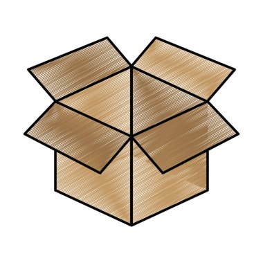 Teslimat nakliye ve lojistik Tema izole tasarım vektör çizim kutusu