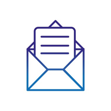 satır e-posta mektup mesaj belge bilgi vektör çizim ile bozulmuş