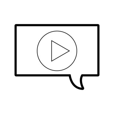 satır sohbet bubble oyun video mesajı vektör çizim