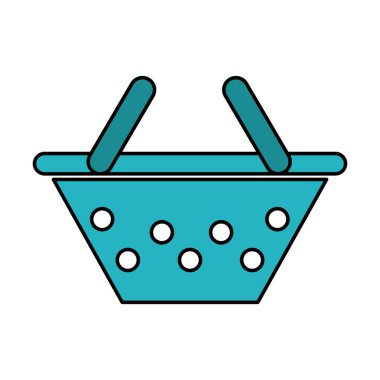 çizgi rengi ticaret alışveriş sepeti tasarım vektör çizim satın almak